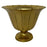 Ribbed Footed Metal Urn x 24.5cm - Gold