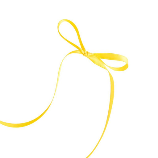 3mm x 50m Double Faced Yellow Satin Ribbon