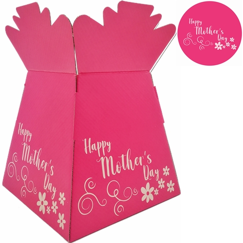 Single Porto Vase - Happy Mothers Day- Fuchsia & Daises
