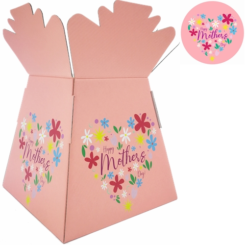 Pack of 30 Porto Vases - Happy Mothers Day- Daisy Heart Living Vase