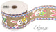 Wired Edge Ribbon Easter Bunny Natural 63mm x 9.1m