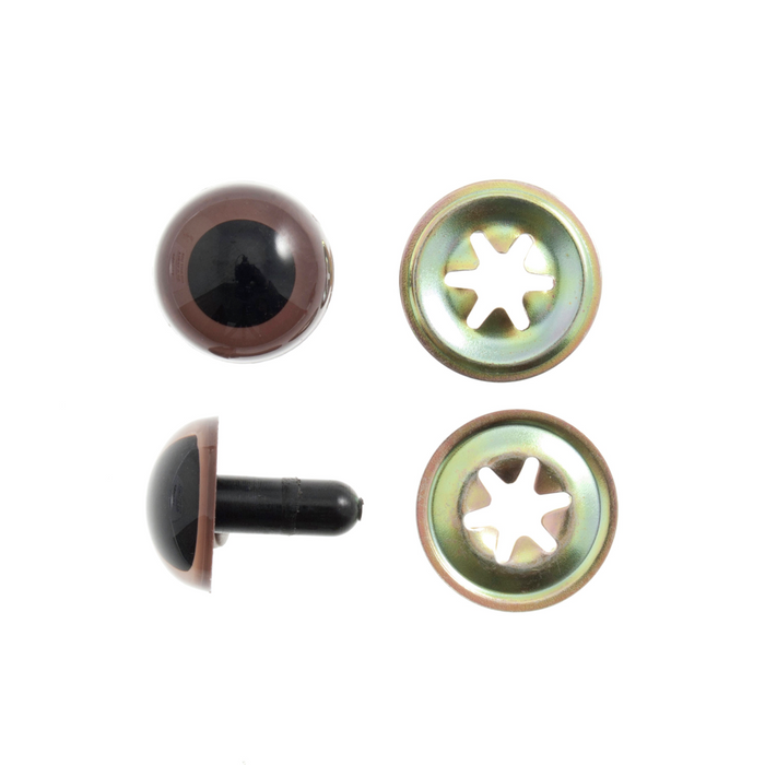 Teddy / Toy Eyes 10mm Brown 6pack