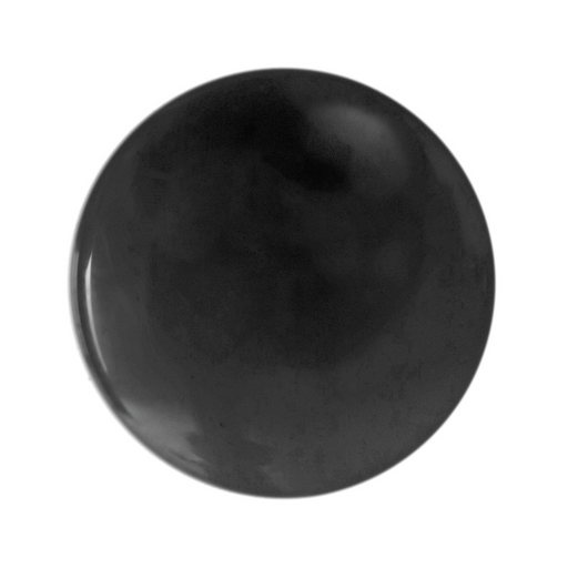 16mm-Pack of 6, Flat Shiny Black Buttons