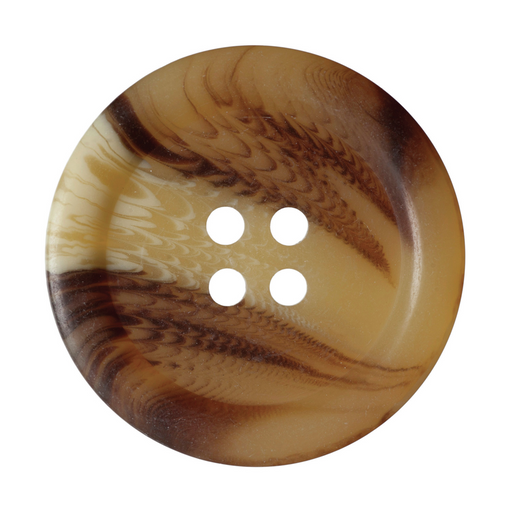 22mm-Pack of 4, Brown Marble Effect 4 Hole