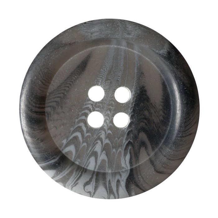 20mm-Pack of 5, Grey Marble Effect 4 Hole Buttons