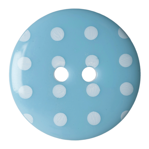 22mm-Pack of 3, Blue Spotty Polkadot Buttons