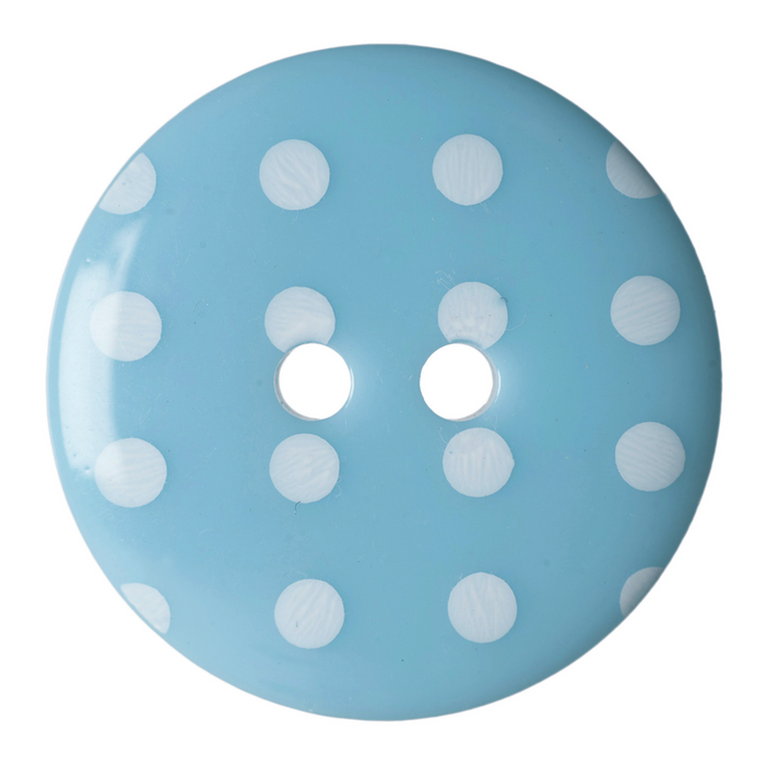 17mm-Pack of 4, Blue Spotty Polkadot Buttons