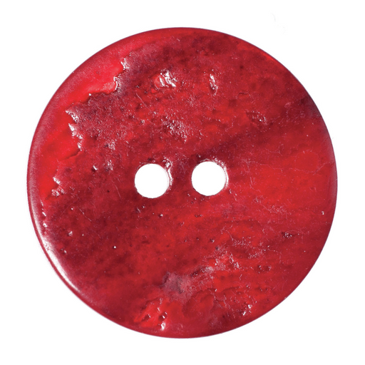 11mm-Pack of 6, Red Mother of Pearl Buttons