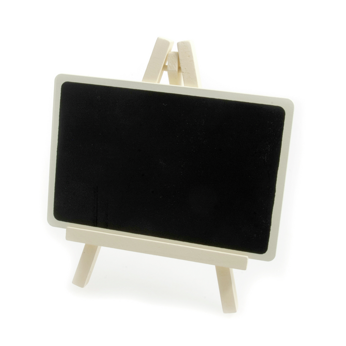 Black Chalk Board Sign Stand Easel - Ivory