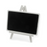 Black Chalk Board Sign Stand Easel - White