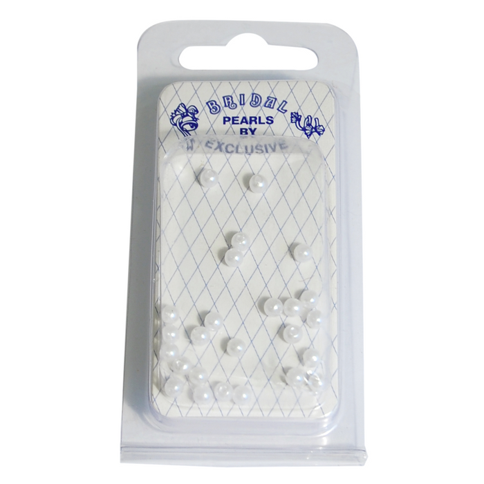 4mm Glass Pearls - Pack of 120 - White