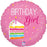 18" Foil Holographic Balloon - Birthday Cake Girl 