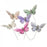10cm Pastel Assorted Colour Glittered Wired Butterflies , 12 Per box