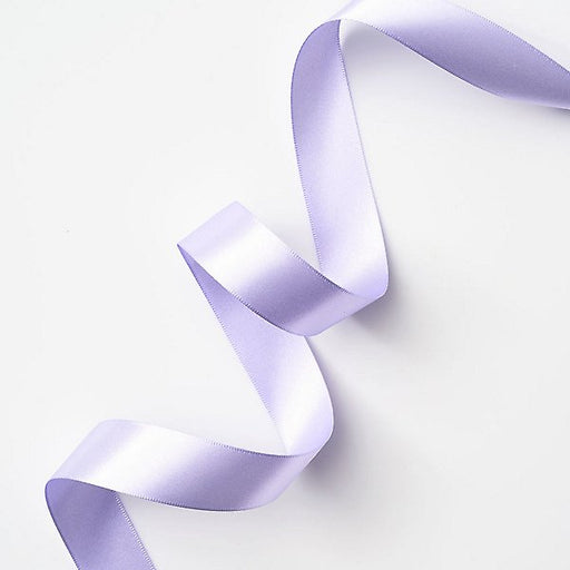 10mm x 20m Double Faced Lilac Satin Ribbon