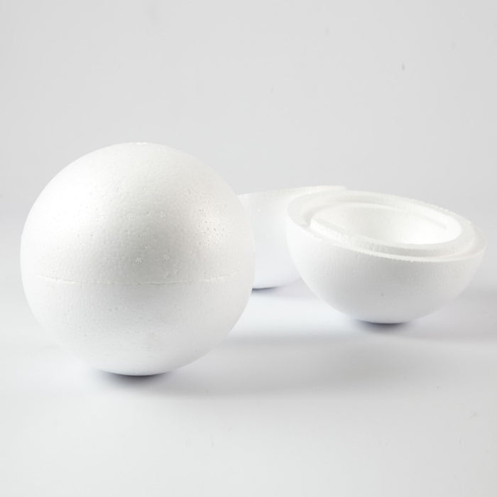 Polystyrene Styropor Sphere x 30cm, comes in half, slot together to make a ball
