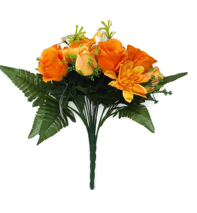 Rose Dahlia & Ranunculus Bush - Orange