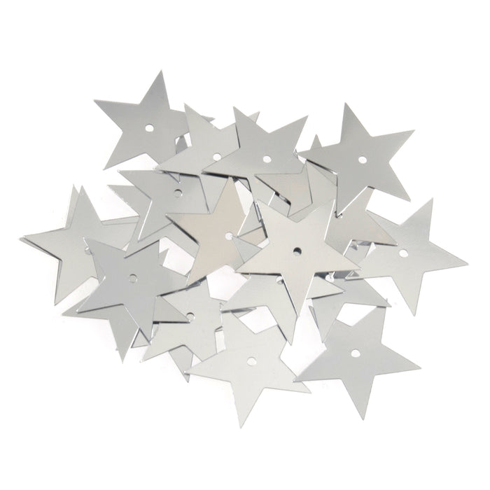 30mm Sequins Stars Silver x23