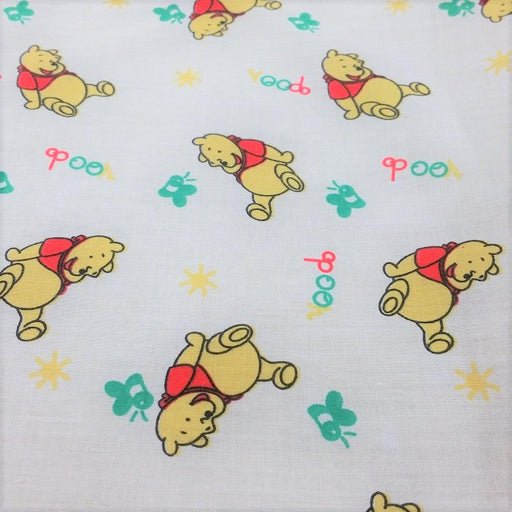 Polycotton Winnie the Pooh Cream Fabric x 112cm / 44"