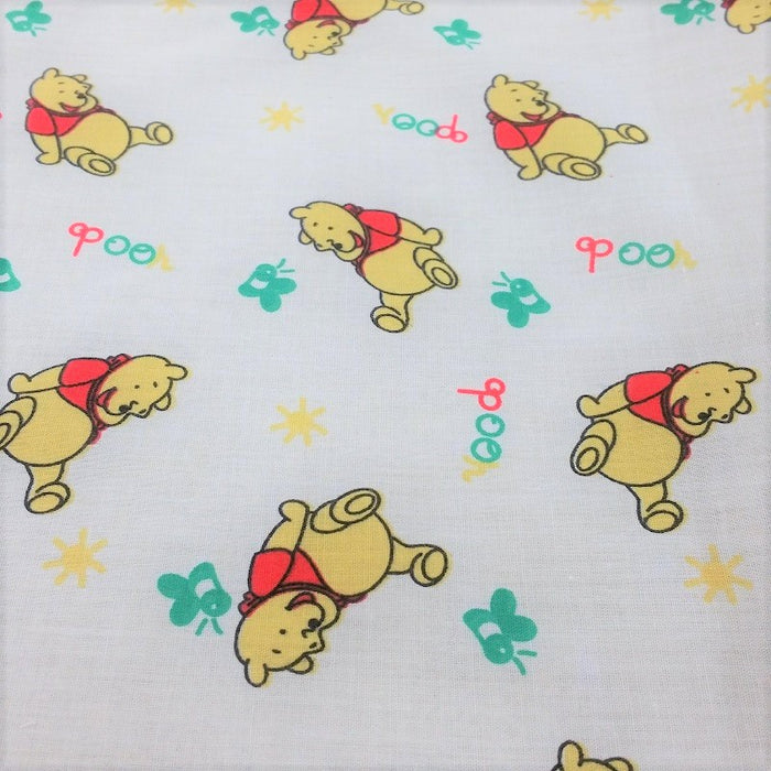 Polycotton Winnie the Pooh Cream Fabric x 112cm / 44"