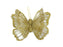 Gold Glitter Clip On Butterflies x 12