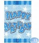 Tablecloth - Blue Happy Birthday