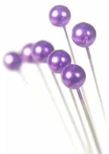 144 x 4 mm Pearl Head Pins -  Lilac