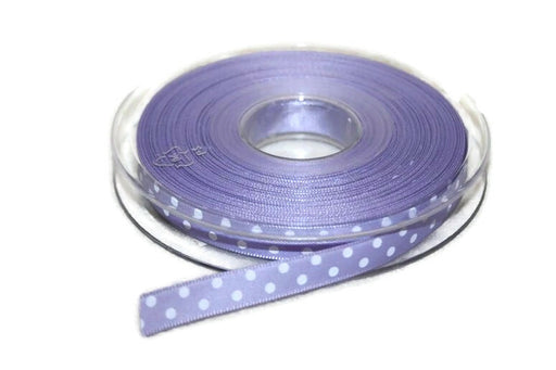 10mm x 20m Polka Dot Ribbon Lilac