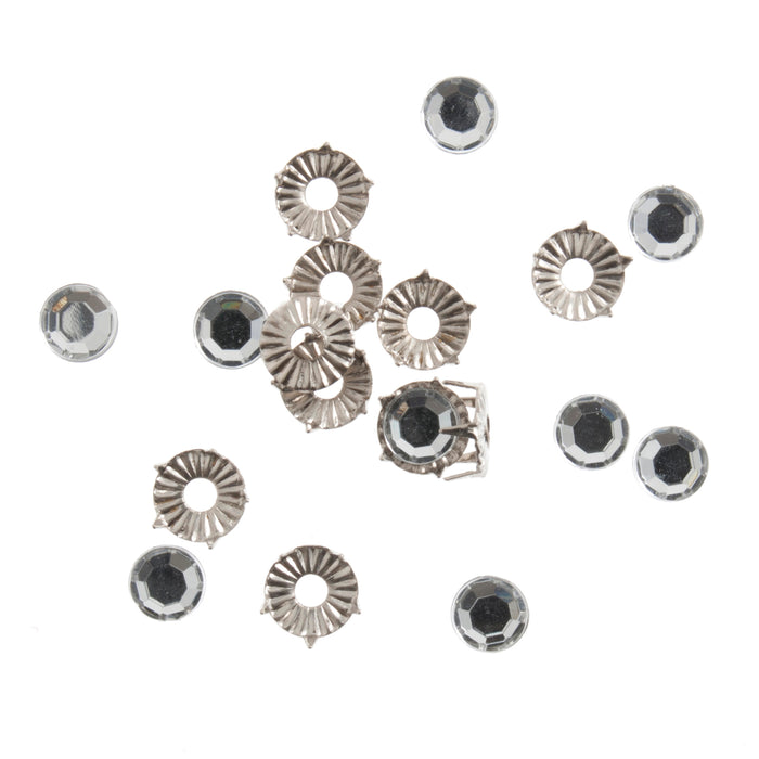 7mm Clip On Rhinestone x 10PCS