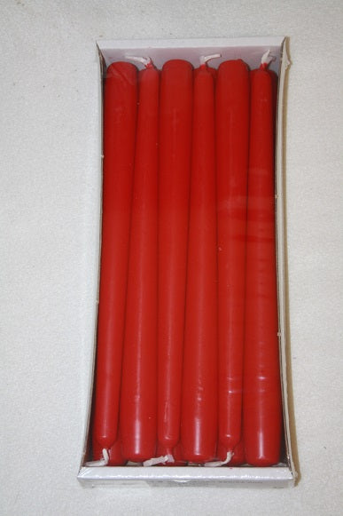 Tapered Candles - Box of 12 - Red 