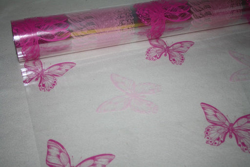 100mx80cm two tone pink butterfly cellophane