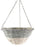 Dipped Grey/White Hanging Basket Round - 12inch Diameter