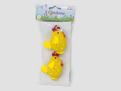2 Colourful Chicks with Ribbon Hanger