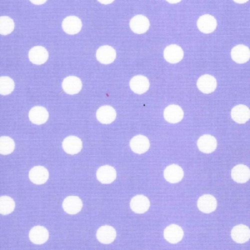 100% Cotton Poplin Fabric Lilac - 7mm Polka Dot - 112cm wide
