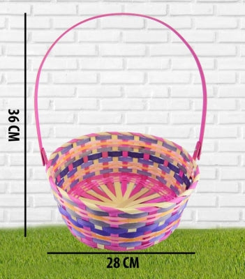 Large Handled Multi Coloured Easter Basket