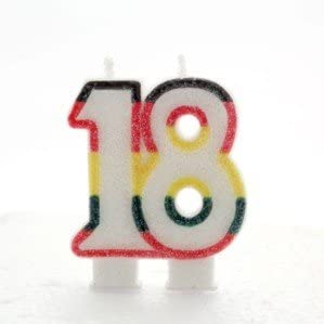 Number 18 Colourful Universal Birthday Cake Candle
