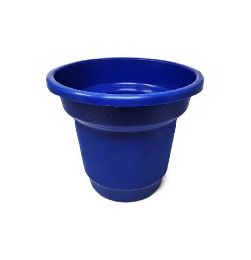 33cm Plastic Planter Pot - Dark Blue