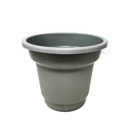33cm Plastic Planter Pot - Grey