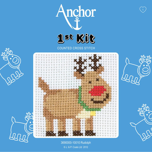 My First Cross Stitch Kit - Rudolph Reindeer