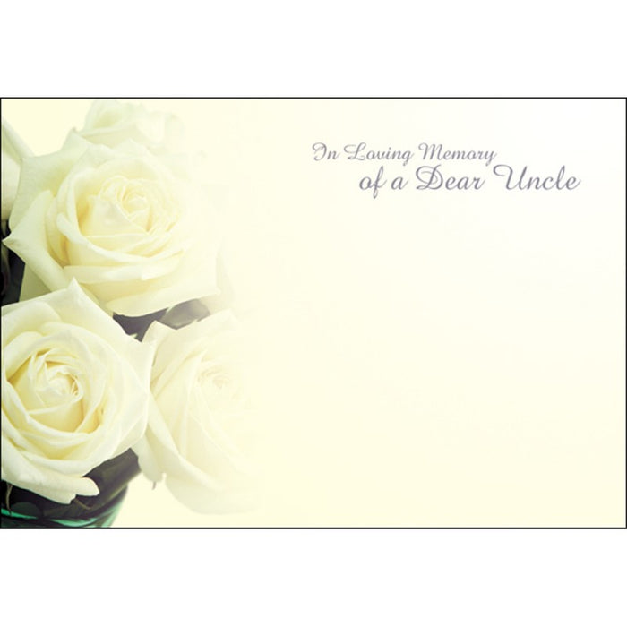 Pack of 50 Florist Cards - In Loving Memory Of A Dear  Uncle