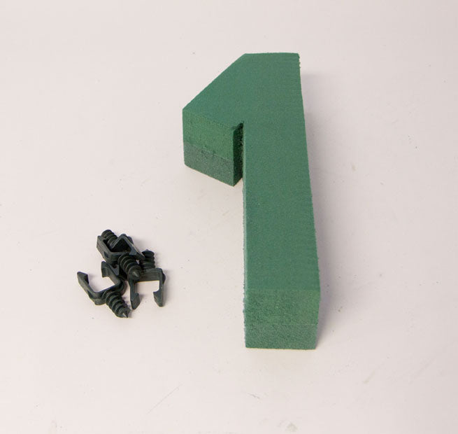Oasis Floral Foam Number with Clips "1"