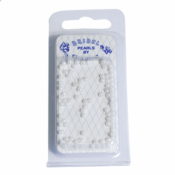 3mm Glass Pearls - Pack of 216 - White