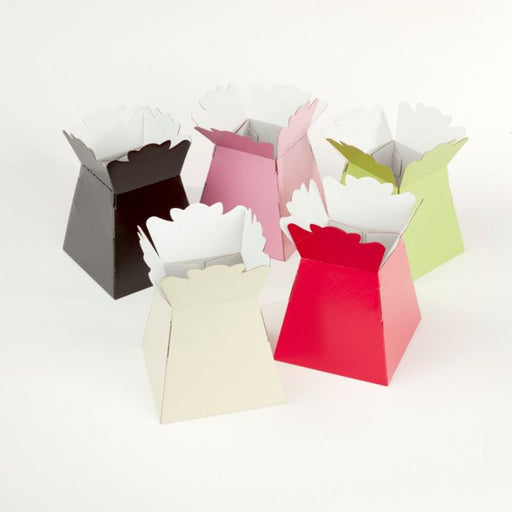 25 Glossy Porto  Vase Boxes - Assorted Glossy Colours