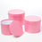 Symphony Lined Hat Boxes - Set of 3 - Strong Pink