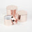 Round Sheen Lined Hat Boxes Set of 3 - Rose Gold