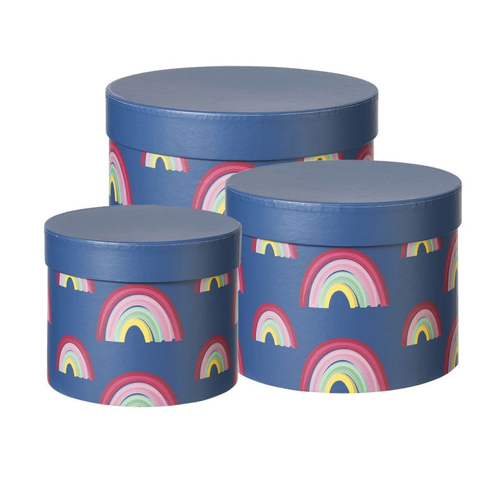 Round Rainbow Hat Boxes - Set of 3 — Artificial Floral Supplies