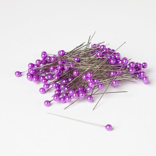 6mm Round Pearl Headed Pins x 144 - Lavender