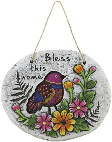 Cement Hanging Plaque Bless this Home