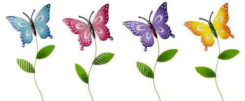 Garden Stick Butterflies 82cm - One selected at random