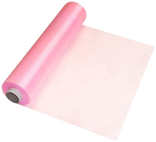 29cm x 25m Organza Fabric Sheer Roll Fashion Pink