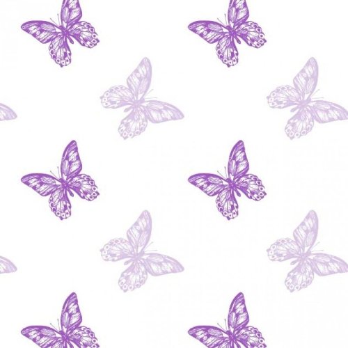 Purple butterflies On Clear Film Roll 100m x 80cm